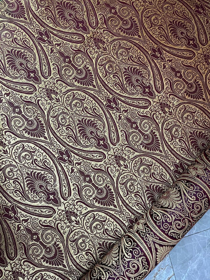 Esra's Handloom/Handwoven Banarasi Brocade Fabric.(Price Per Meter)