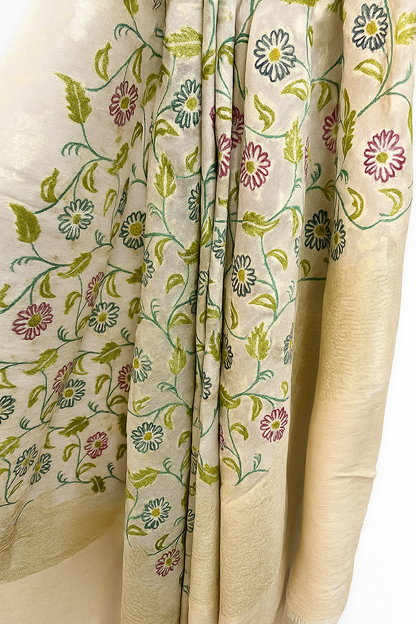 Esra's Handloom/Handwoven Banarasi Semi-Moonga Silk Dupatta