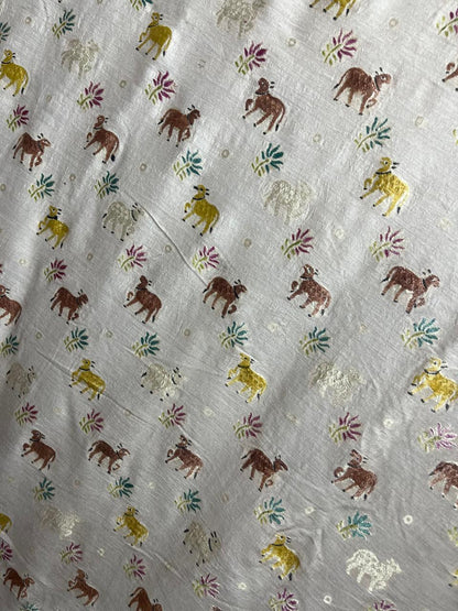 Esra's Handloom/Handwoven Banarasi Semi-Moonga Silk Dupatta