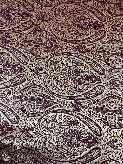 Esra's Handloom/Handwoven Banarasi Brocade Fabric.(Price Per Meter)