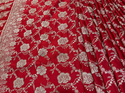 Esra's Handloom/Handwoven Banarasi Katan Silk Saree