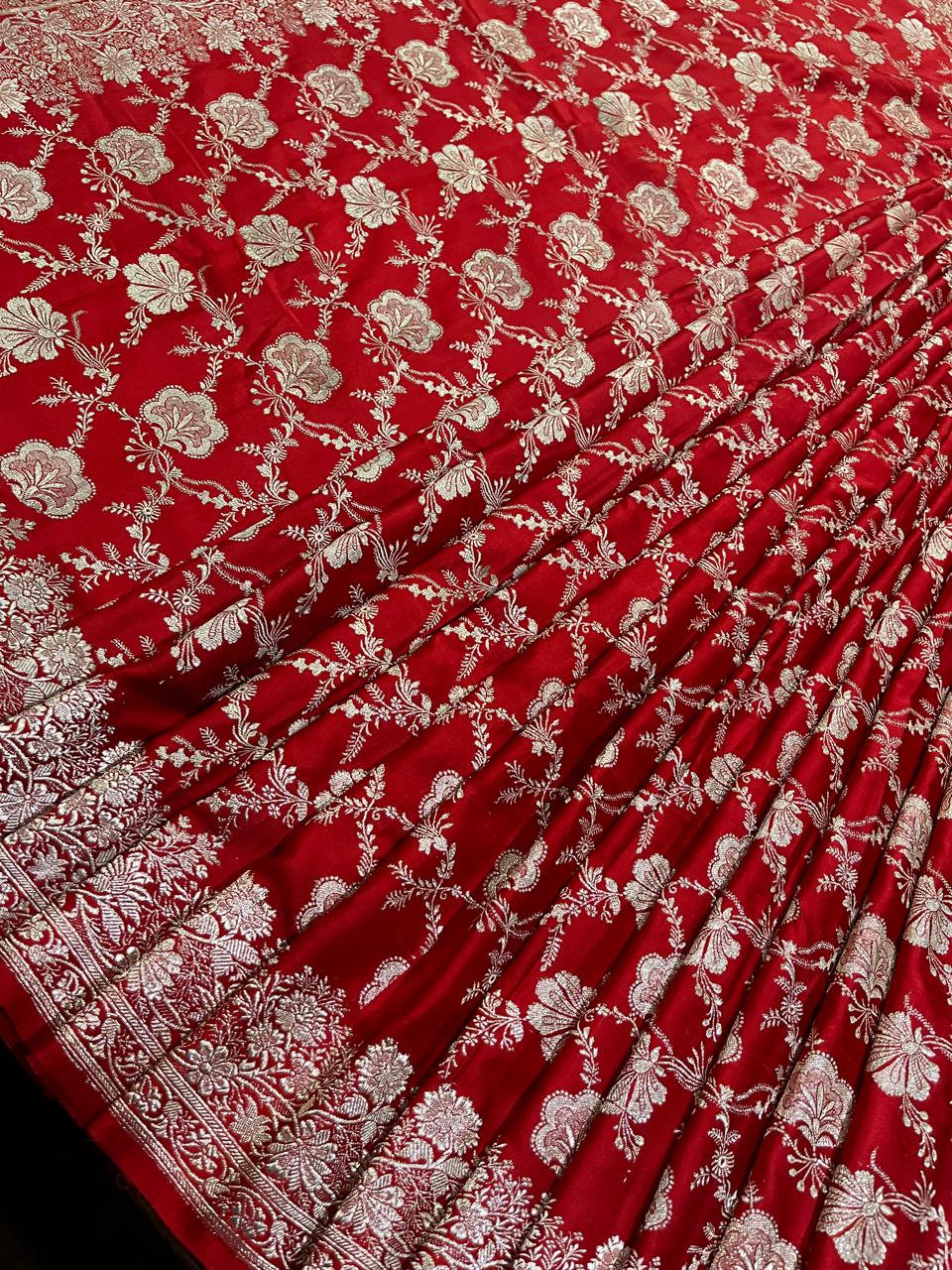 Esra's Handloom/Handwoven Banarasi Katan Silk Saree
