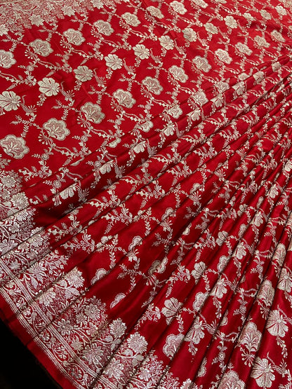 Esra's Handloom/Handwoven Banarasi Katan Silk Saree