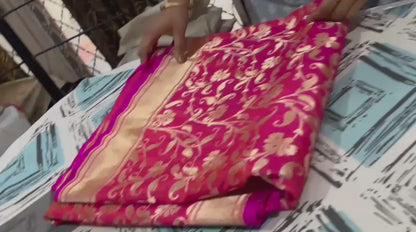 Esra's Handloom/Handwoven Banarasi Katan Silk Saree