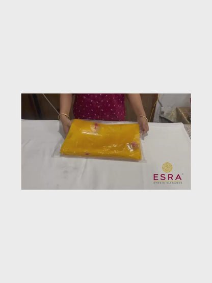 Esra's Handloom/Handwoven  Banarasi Kora Silk Kaduwa Saree